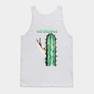 No Drama Llama Lama Humorous Funny Cactus No Stress Tank Top